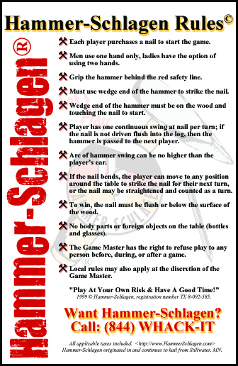 Hammerschlagen Rules© (as currently published)